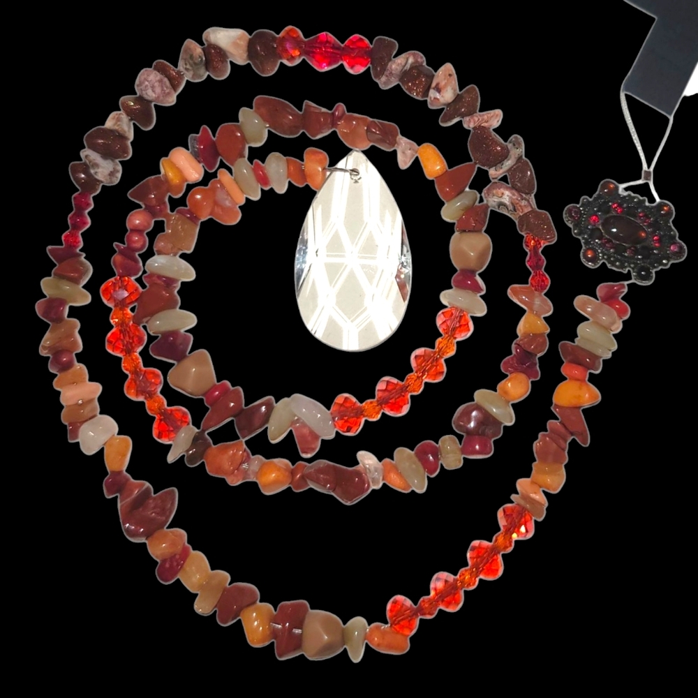 Orange Stoned Crystal Dangle